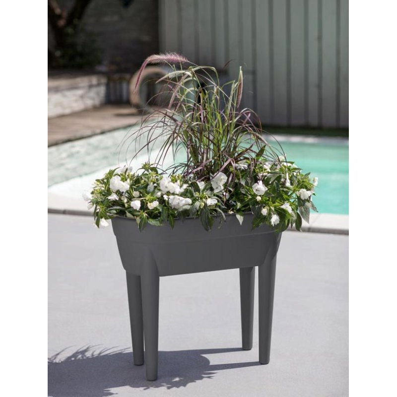 EDA bac à plantes OSAKA, 78×68 cm, anthracite, 48 litres